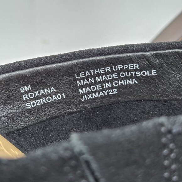 Splendid Womens 9 Suede Mules Roxana Pointed Toe Clog Chunky Block Heels Boho - Picture 10 of 11